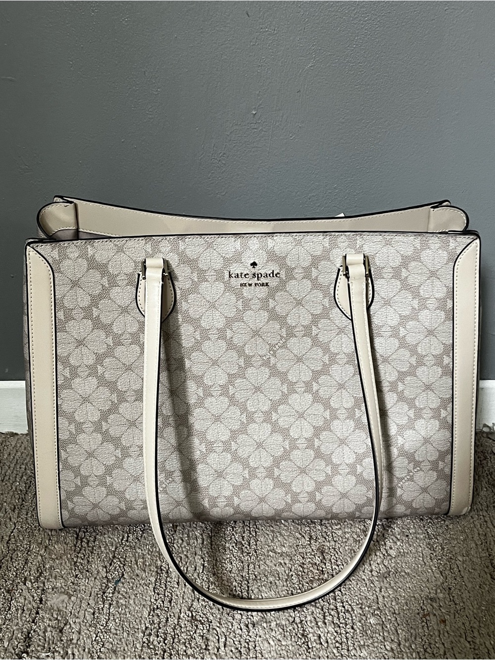 Signature Spade Flower East West Large Laptop Tote
